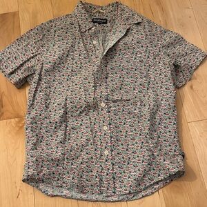 Betabrand Steak and Paisley Patterned Button Down Shirt- Size M